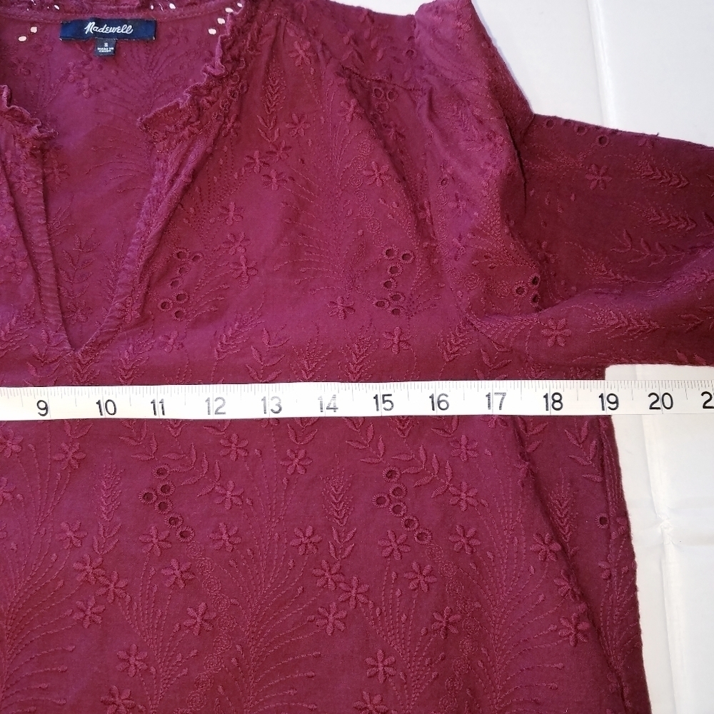 Madewell | Poplin Cotton Long Sleeve blouse size S - Picture 9 of 13